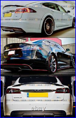 For 2012-20 Tesla Model S V Style Real Carbon Fiber High Kick Trunk Spoiler Wing