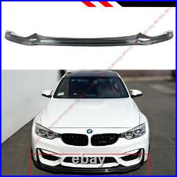 For 2015-19 BMW F80 M3 F82 F83 M4 V Style Carbon Fiber Front Bumper Lip Splitter