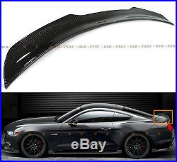 For 2015-2019 Ford Mustang GT H Style Carbon Fiber Rear Trunk Spoiler Wing Lid