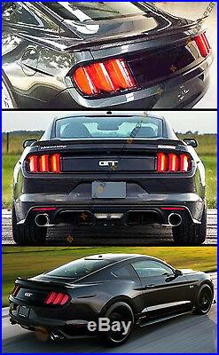 For 2015-2019 Ford Mustang GT H Style Carbon Fiber Rear Trunk Spoiler Wing Lid