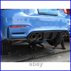 For 2015-20 BMW F80 M3 F82 F83 M4 Carbon Fiber 3PC V Style Rear Bumper Diffuser