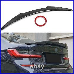 For 2019-2022 BMW G20 3 Series 330i M4 Real Carbon Fiber Rear Trunk Spoiler Wing