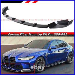 For 2021-2022 BMW G80 M3 G82 M4 MH Style Real Carbon Fiber Front Bumper Lip Kit