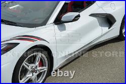 For 20-Up Corvette C8 GM Factory CARBON FIBER Side Fender Vent Door Garnish Pair