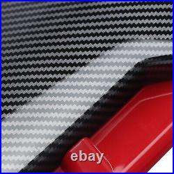 For 5 Series F10 G30 M5 Front Bumper Lip Spoiler Splitter Carbon Fiber Black+Red