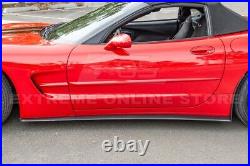 For 97-04 Corvette C5 ZR1 Style Carbon Fiber Side Skirts Rocker Panel Pair
