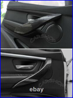 For BMW F30 F32 F80 F82 430i M4 Dry Carbon Fiber Interior Door handle Cover Trim