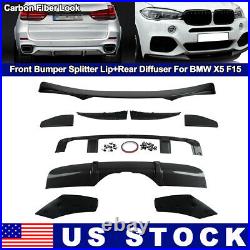 For BMW X5 F15 Front + Rear Full Body Aero Kits Carbon Fiber Style M Sport 2013+