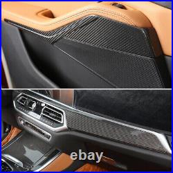 For BMW X5 G05 2019-2020 15PCS Dry Carbon Fiber Interior Cover Trims Whole Kits