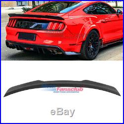 For Ford Mustang 2015-2018 GT H Style Carbon Fiber Rear Trunk Spoiler Wing Lid