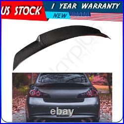 For Infiniti G37 Coupe 2008-2015 Real Carbon Fiber Rear Trunk Lid Spoiler Wing
