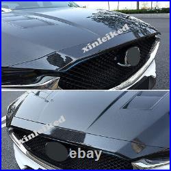 For Mazda CX-5 CX5 17-19 Carbon Fiber Look Front Engine Hood Cover Sticker Trim