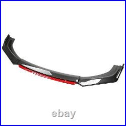 For Nissan 370Z 350Z Front Bumper Splitter Lip Red Carbon Fiber + Strut Rods Bar