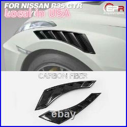 For Nissan R35 GTR 08-17 Front Fender DIY Side Vents Duct NSM Style Carbon Fiber