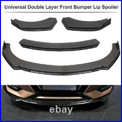 For Tesla Model X Y Carbon Fiber Front Bumper Lip Splitter Spoiler + Side Skirts