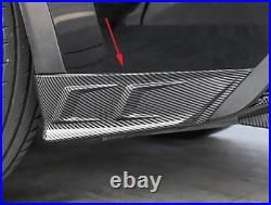 For Tesla Model Y 2020-22 Carbon Fiber Rear Bumper Lip Chin Spoiler Splitter 2pc