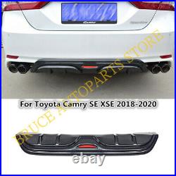 For Toyota Camry 2018-2020 SE XSE Rear Bumper Diffuser Lip Carbon Fiber Style j