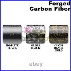 Forged Gloss Carbon Fiber Black Gold Car Vinyl Wrap Air Release Sticker Sheet