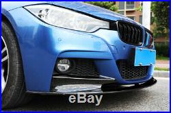 Front Bumper Spoiler Trim Lip For 2012-18 BMW F30 3 Series M Style Carbon Fiber