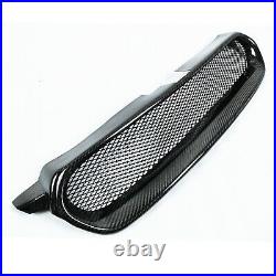 Front Carbon Fiber Hood Mesh Grill Grille Cover Trim For Subaru Legacy 2005-2007