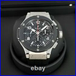Hublot Big Bang 44mm Chronograph Ceramic Steel Watch Strap Date 301. SB. 131. RX