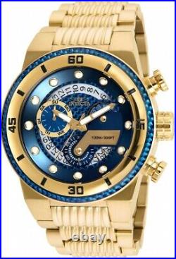 Invicta 25281 Men's S1 Rally Blue Glass Fiber Dial Yellow Gold Chronograph Watch