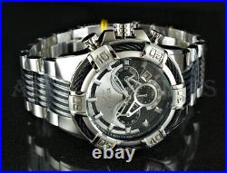 Invicta 52mm Bolt Carbon Fiber Dial Chronograph Two Tone Silver & Black SS Watch