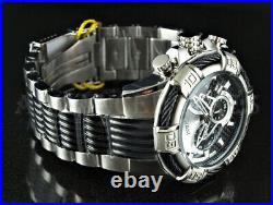 Invicta 52mm Bolt Carbon Fiber Dial Chronograph Two Tone Silver & Black SS Watch