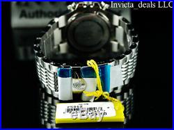 Invicta Men's 50mm BOLT SWISS Ronda Z60 Chrono Black Dial Silver Tone SS Watch