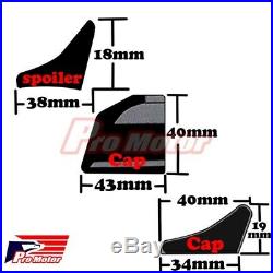 JDM Universal Spoiler Trunk Roof Sporty Wing Lip Chin Roll Side Molding Skirt 3M