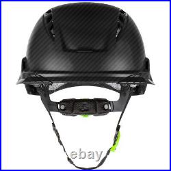 LIFT RADIX Black Carbon Type 2 Vented Safety Helmet Carbon Fiber HRX-22CKC2