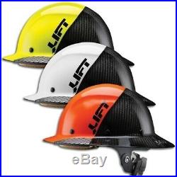 LIFT Safety DAX Carbon Fiber Hard Hat 50/50 Yellow white and Orange