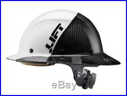 LIFT Safety DAX Carbon Fiber Hard Hat 50/50 Yellow white and Orange