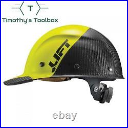 Lift Safety Dax 50/50 Carbon Fiber Cap Hard Hat Yellow-Black