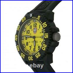Luminox 3055. LM Men's Navy Seal Colormark Yellow Dial Black Rubber Strap Watch