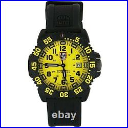 Luminox 3055. LM Men's Navy Seal Colormark Yellow Dial Black Rubber Strap Watch