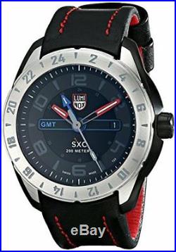 Luminox Xcor Aerospace Black Dial SS Leather Quartz Mens Watch 5127