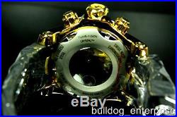 Mens Invicta Reserve Venom Chronograph Swiss Movement Gold Tone Black Watch New