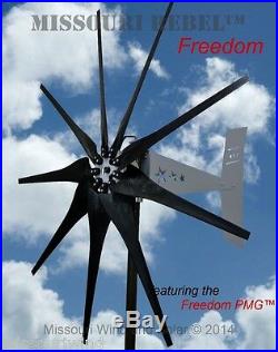 Missouri Freedom 48 Volt 1600 Watts Max 9 Blade Wind Turbine Generator