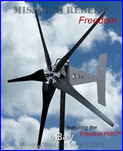 Missouri Rebel Freedom 24 volt 1700 watts max 5 blade wind turbine generator