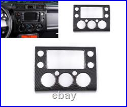 NEW For Toyota FJ Cruiser 2007-2014 ABS carbon fiber Navigation panel frame trim