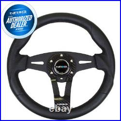 NEW NRG Steering Wheel Black Leather with Real Carbon Fiber Face 320MM RST-002RCF