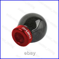 NISMO Racing Real Carbon Fiber BLACK/RED Ball MANUAL Gear Shift Shifter Knob