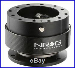NRG Steering Wheel Quick Release Kit Gen 2.0 BLACK Body & CARBON FIBER Ring