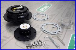 NRG Steering Wheel Quick Release Kit Gen 2.5 Black Body with a Carbon Fiber Ring