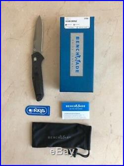New Benchmade 940-1 Knife S90V Plain Edge Reverse Tanto Carbon Fiber Handle EDC