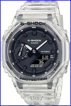 New Casio G-Shock Ana-Digital Transparent Resin Strap Men's Watch GA2100SKE-7A