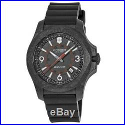 New Victorinox Swiss Army I. N. O. X. Carbon Black Rubber Strap Men's Watch 241777