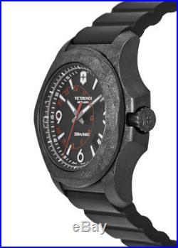 New Victorinox Swiss Army I. N. O. X. Carbon Black Rubber Strap Men's Watch 241777