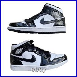 Nike Jordan 1 Mid Carbon Fiber Black and White